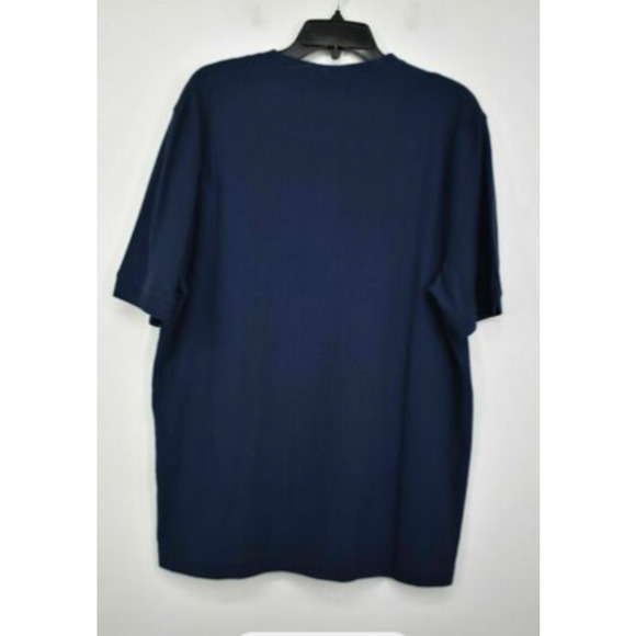 Thomas Dean Mens Navy Short Sleeve Waffle Knit Henley Shirt Cotton Small - Picture 2 of 3